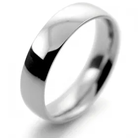 5mm Platinum Wedding Ring - Court Medium (TCSM5P) 